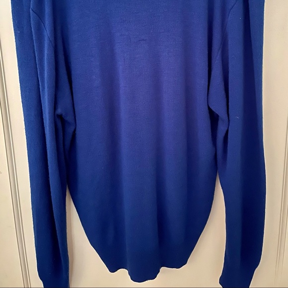 LF BRAND NEW**Royal Blue Laced Up V Neck Sweater - Picture 4 of 4